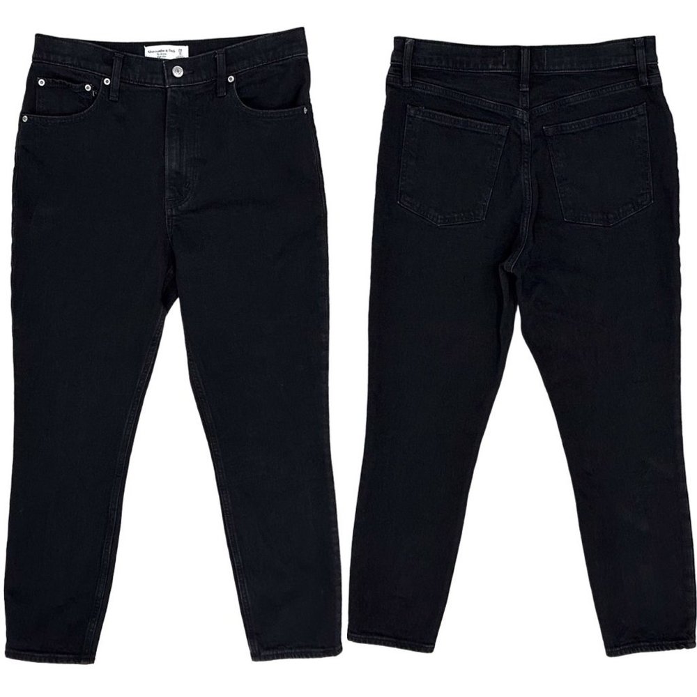 Abercrombie & Fitch The Skinny High Rise in Black Denim Jeans Classic Size 28/6S